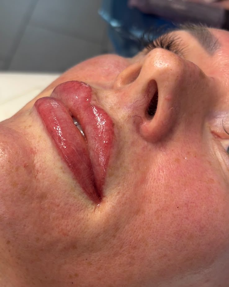 Soft rose lip blush result